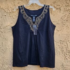 Josephine Chaus Black Studded Tank Top